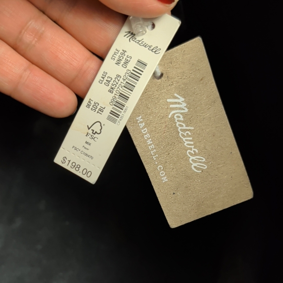 Madewell Black Leather Tote Bag - Picture 2 of 2